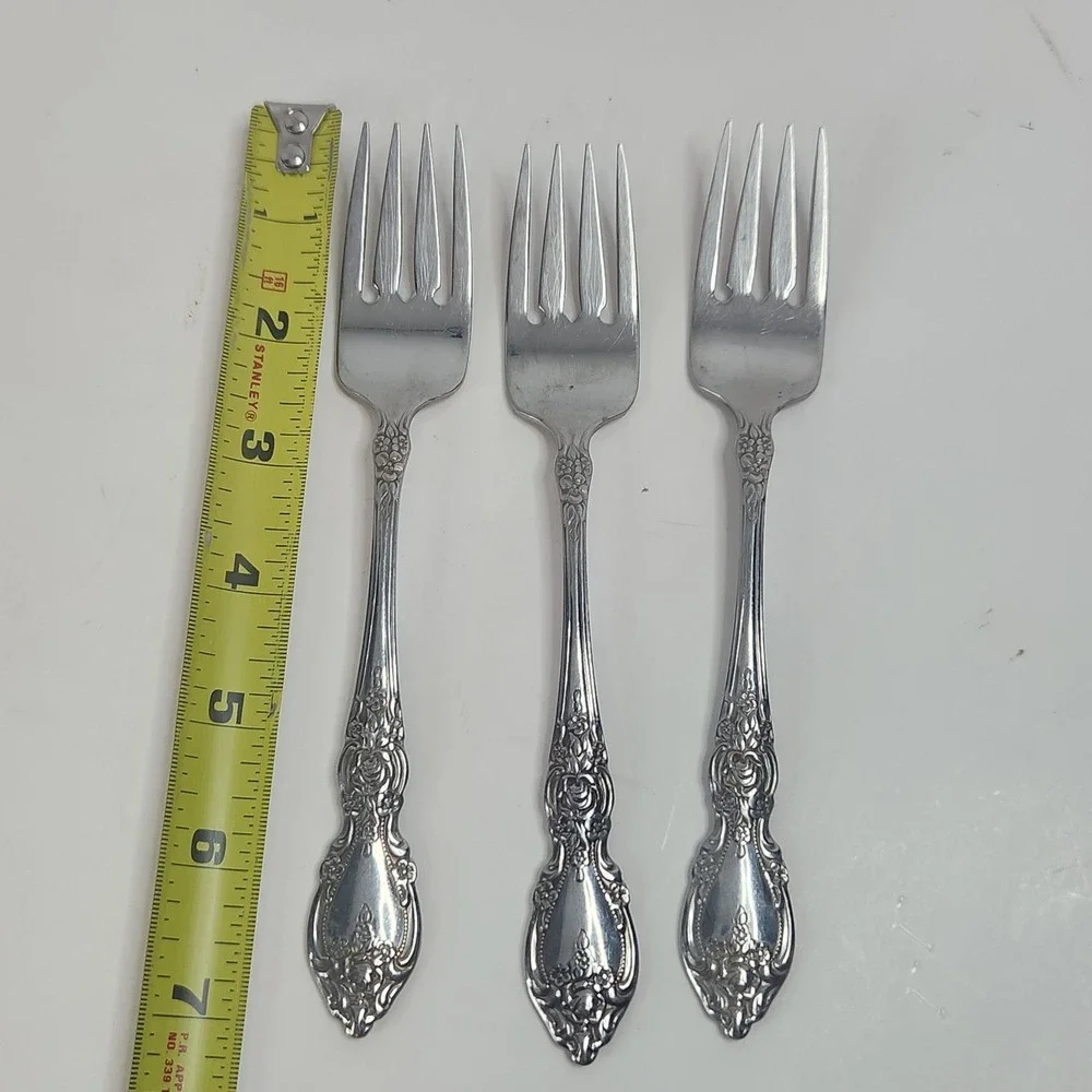Set of 3 Vintage Oneida MICHELANGELO Dinner Forks Stainless OCO USA Stamp